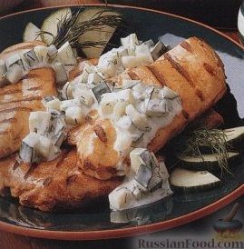 Рецепт Куриное филе на гриле с огуречным салатом