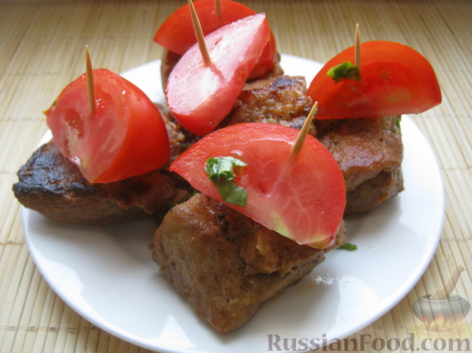 Рецепт Шашлык на сковороде (из свинины)