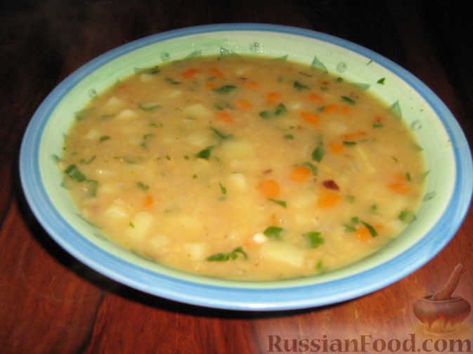 Рецепт Суп из чечевицы с картофелем