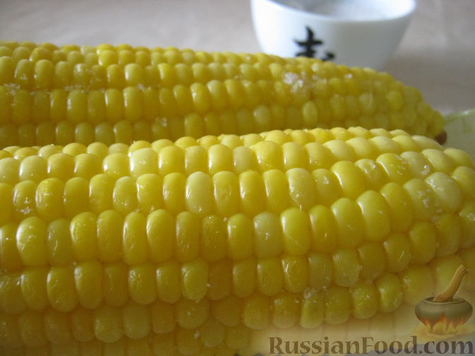 Рецепт Молодая кукуруза в початках отварная