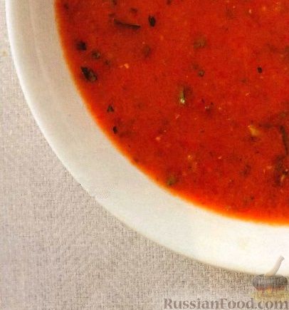 Рецепт Гаспачо из помидоров, огурцов и болгарского перца