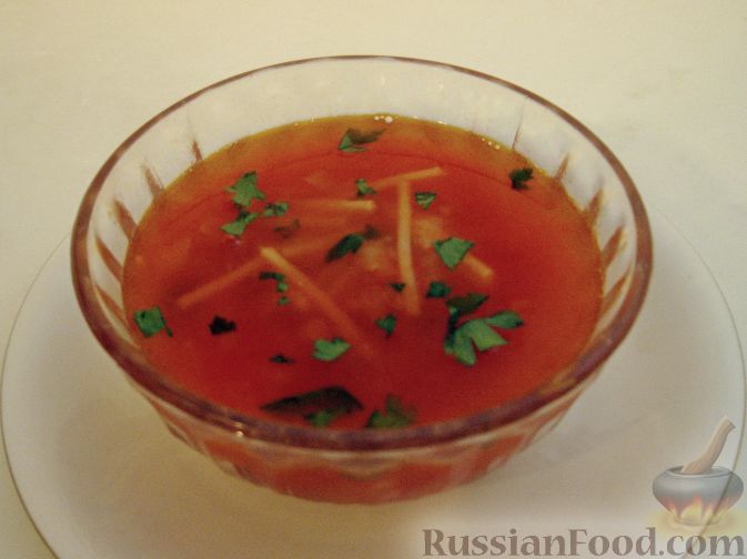 Рецепт Томатный суп с вермишелью