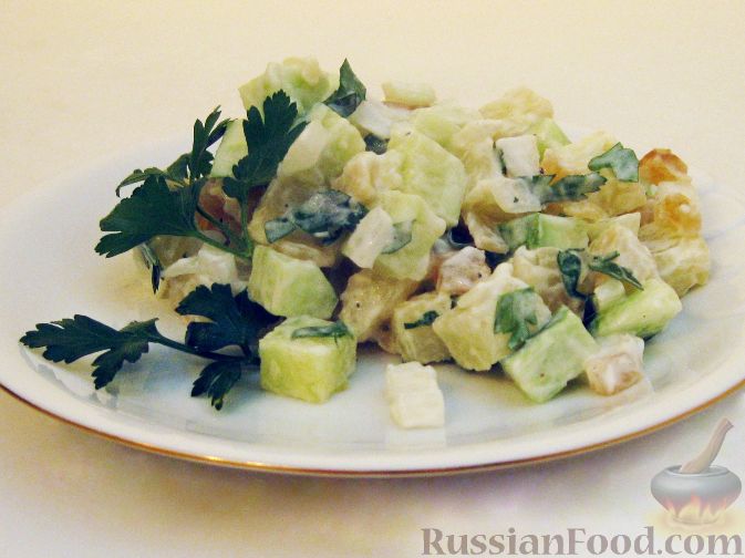 Рецепт Картофельный салат с сушеным тунцом
