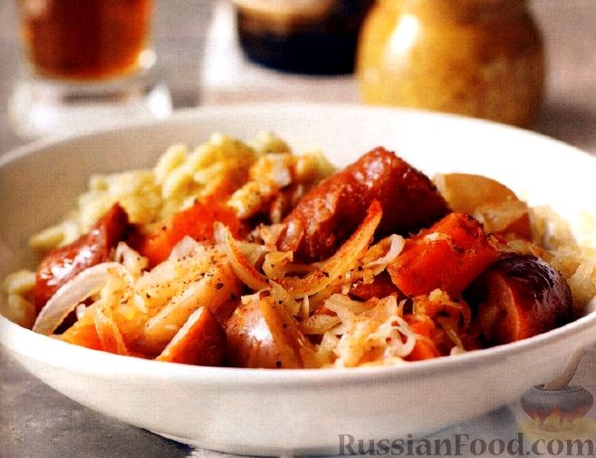 Рецепт Рагу из овощей и копченой колбасы (в медленноварке)