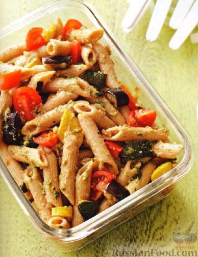 Рецепт Салат из пасты и жареных овощей