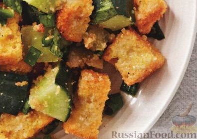 Рецепт Салат из овощей с кукурузными сухариками