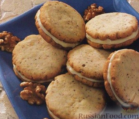 Рецепт Песочное печенье с грецкими орехами