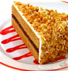 Рецепт Ореховый пирог с малиновым джемом