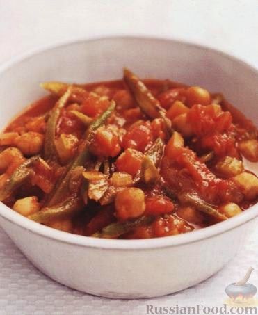 Рецепт Тушеные овощи с нутом (турецким горохом)