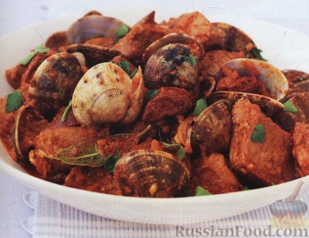 Рецепт Катаплана со свининой и моллюсками