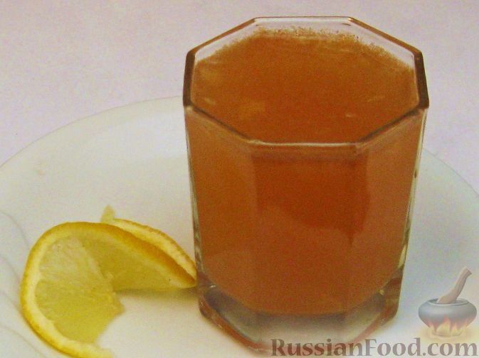 Рецепт Грушевый сок с лимоном и ванилью