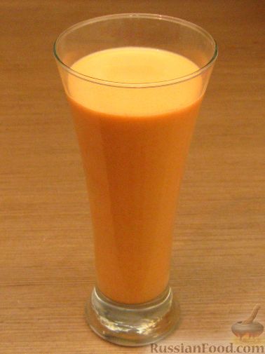 Рецепт Сок морковный со сливками