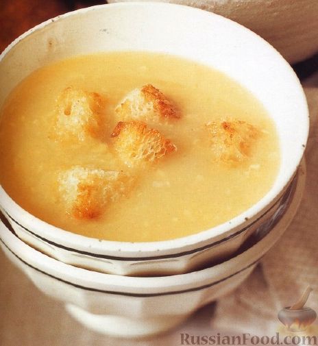 Рецепт Чесночный суп с крутонами