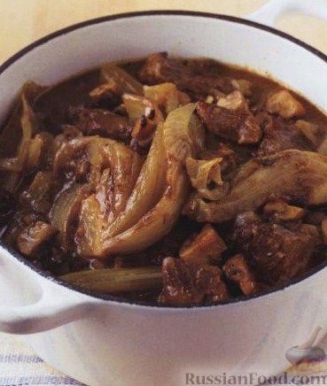 Рецепт Говядина с грибами и фенхелем