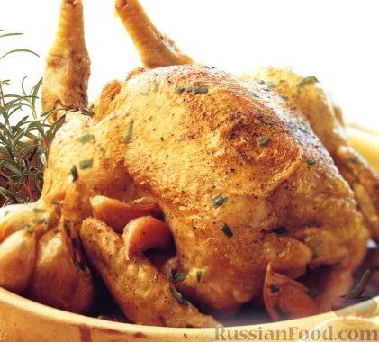 Рецепт Курица, запеченная с чесноком
