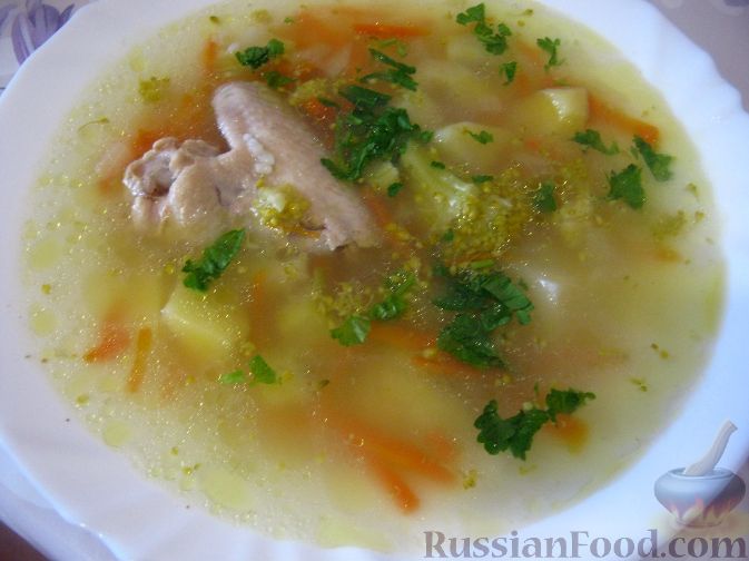 Рецепт Суп куриный с брокколи в мультиварке