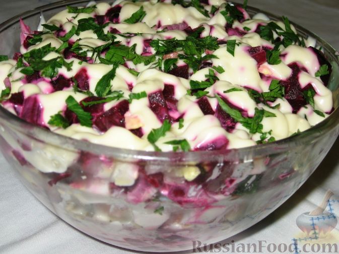 Рецепт Свекольно-селедочный салат