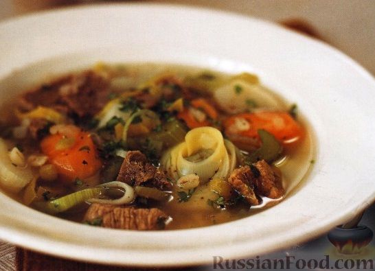 Рецепт Гороховый суп с овощами, перловкой и мясом