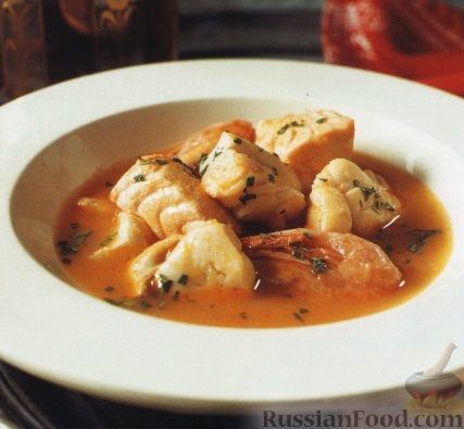 Рецепт Рыбный суп с креветками