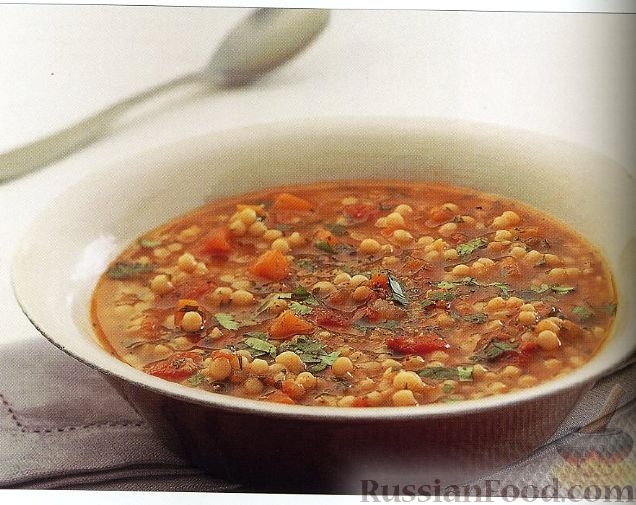 Рецепт Суп из помидоров и израильского кускуса