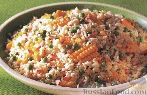 Рецепт Рисовый салат с кукурузой