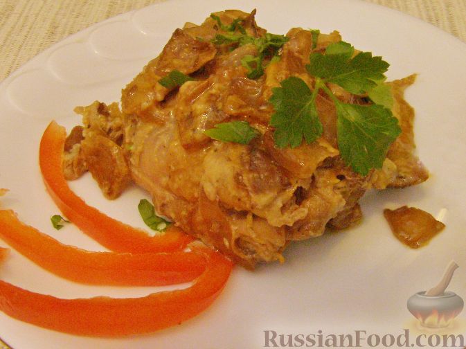 Рецепт Куриные бедрышки в сливочном соусе