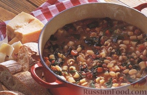 Рецепт Итальянский суп с купатами и фасолью