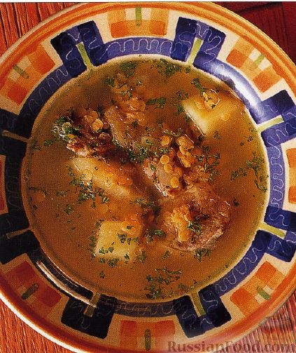 Рецепт Суп из баранины с чечевицей