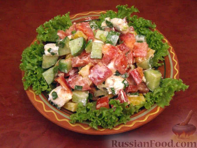 Рецепт Овощной греческий салат