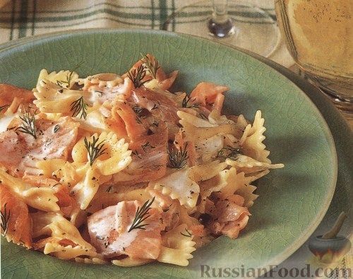 Рецепт Копченый лосось в сливочном соусе