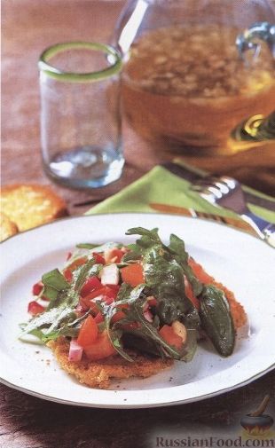 Рецепт Телячьи отбивные с салатом из рукколы