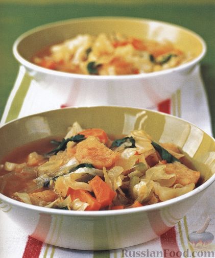 Рецепт Овощной суп с гренками