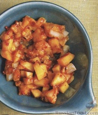 Рецепт Сальса из печеных персиков