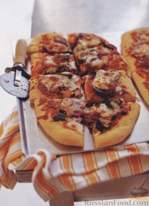 Рецепт Пицца с салями и оливками