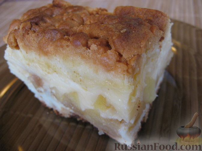 Рецепт Яблочный пирог с пудингом