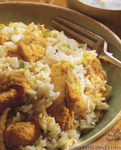 Рецепт Нежный, ароматный рис с куриным мясом