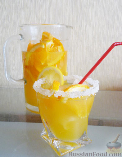 Рецепт Апельсиновый лимонад / Безалкогольный крюшон