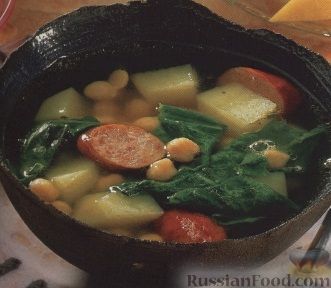 Рецепт Гороховый суп с салями