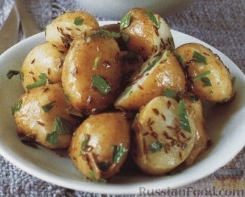 Рецепт Ароматный молодой картофель с чесночным маслом