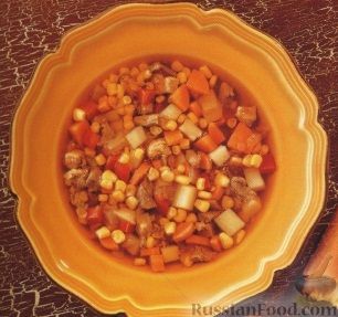 Рецепт Мясной суп с кукурузой