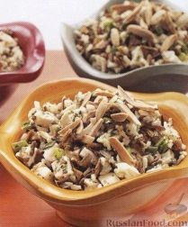 Рецепт Салат из риса и куриного филе