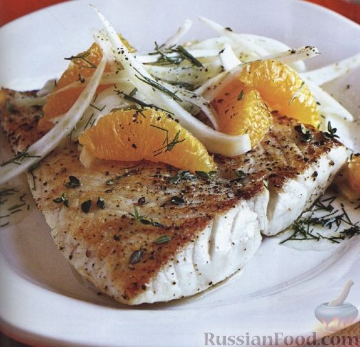 Рецепт Жареная рыба с салатом из фенхеля