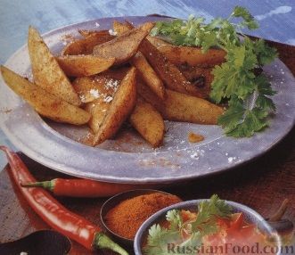 Рецепт Жареный картофель с соусом чили