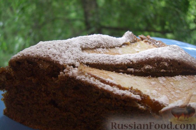 Рецепт Шоколадно-кофейный пирог с грушей