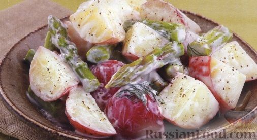 Рецепт Картофельный салат со спаржей
