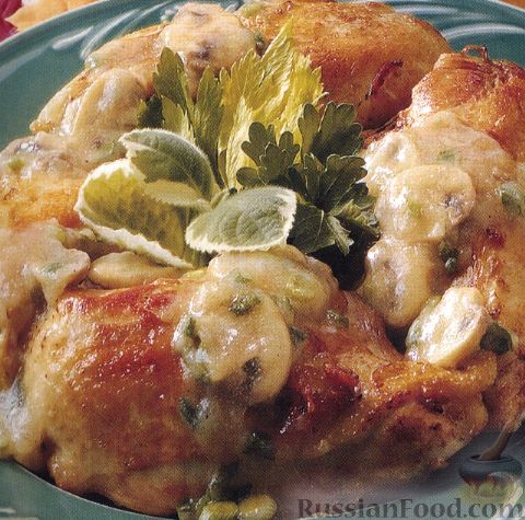 Рецепт Курица под грибным соусом