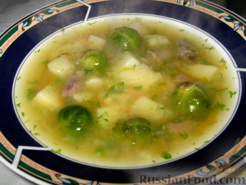 Суп с перцем и брюссельской капустой, пошаговый рецепт с фото