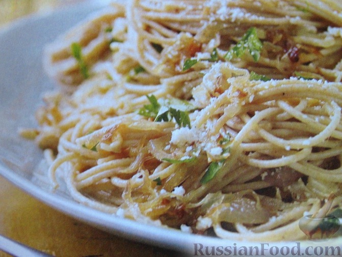 Рецепт Спагетти с шалотом и пармезаном