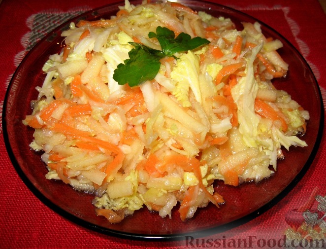 Рецепт Салат из пекинской капусты и свежей моркови