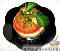 Фото к рецепту: Пикантные помидоры с чесноком